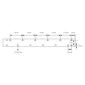 Technische Zeichnung der ML-Design Tischbeine Trapez, 75x72 cm, V-Form, Schwarz, Profil 8x2 cm, Stahl.