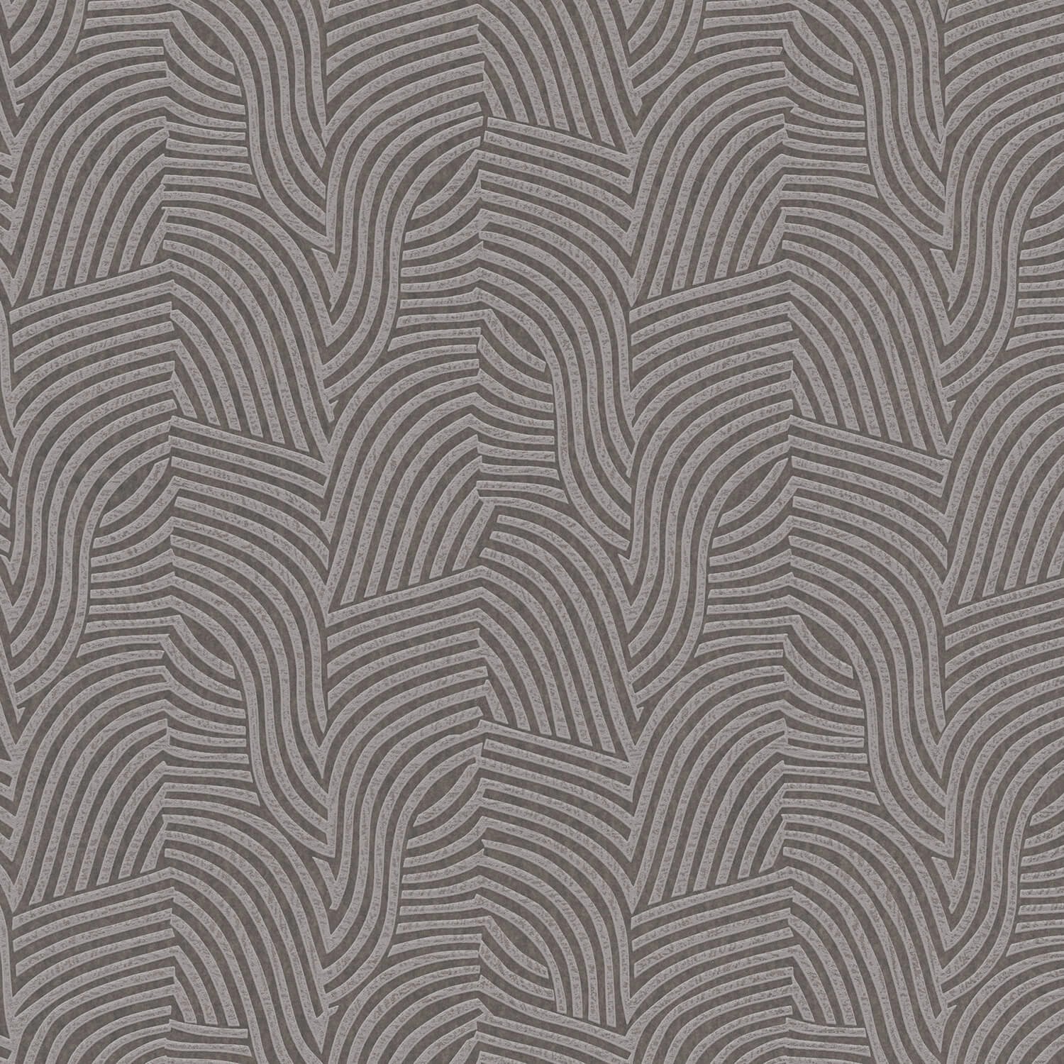 PROFHOME 781533-GU Grafik Tapete Gestreiftes Muster Grau Silber-Grau 0,53 m günstig online kaufen