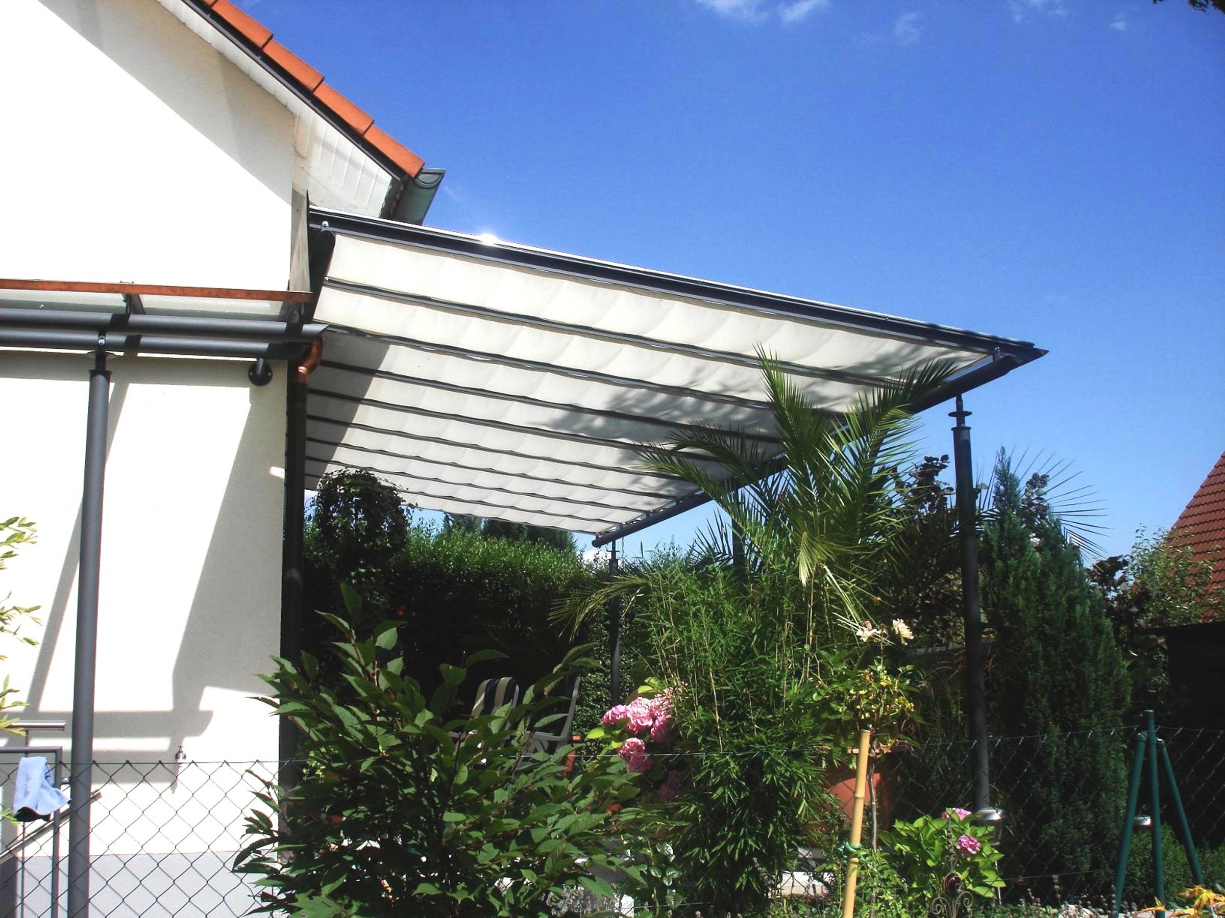 Amgo Sonnensegel Rechteckig 3,6 X 4,6 M – Grau, 95 % UV-Schutz, Wasserdurchlässig, Für Garten & Terrasse