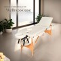 Tectake 3 Zonen Massageliege Daniel Breite 60 cm  Polsterung 5 cm Inklusive Tragetasche  185 x 60 x 62 cm Beige_9