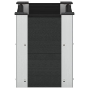 Schwarzes vidaXL Hochbeet aus WPC und Aluminium. Robustes Pflanzgefäß für Garten und Terrasse.