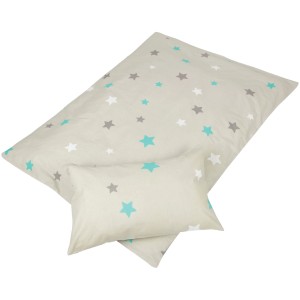 Bestlivings Kinderbettwäsche Sterne Grau, 100x135 cm & 40x60 cm, Baumwolle