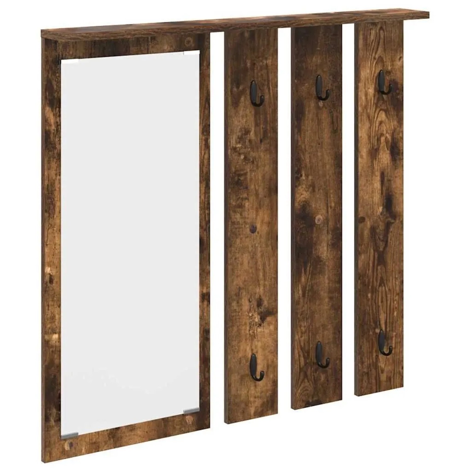 vidaXL Wandmontierter Kleiderständer Räuchereiche 84 x 10 x 80 cm 874495