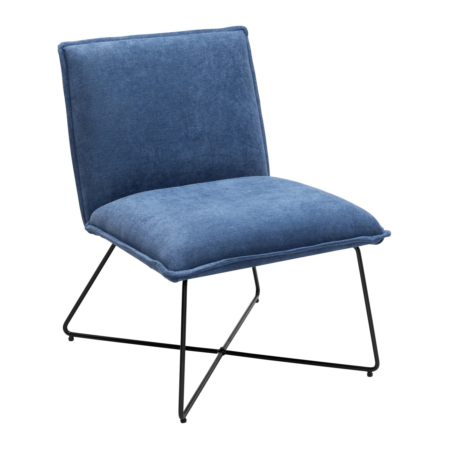 Bessagi Home Sessel Filip Blau Webstoff