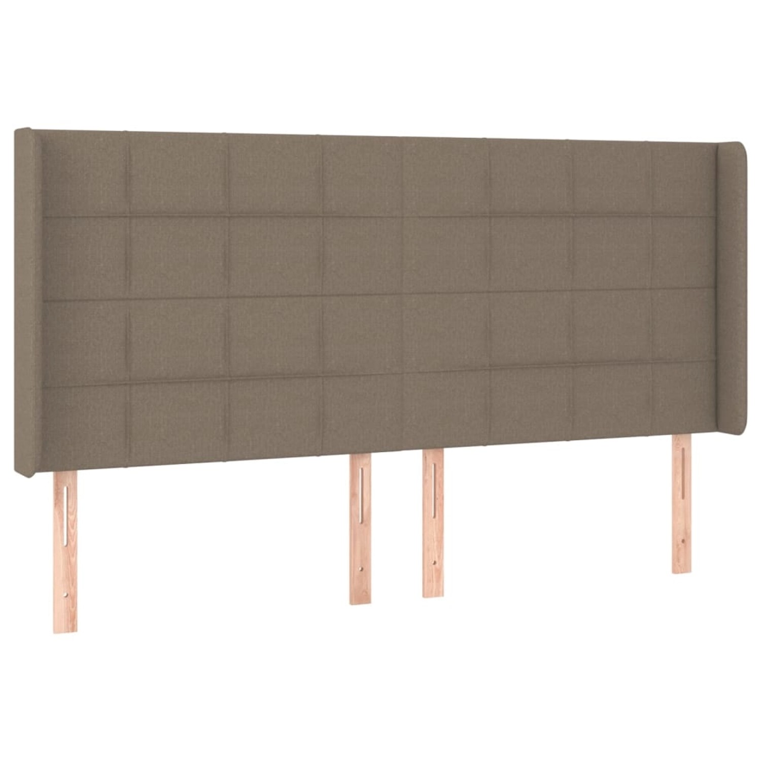 vidaXL LED Kopfteil Taupe 163x16x118/128 cm Stoff 3124058