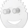 Transparenter Scrub Daddy Caddy Halter für Spüle mit Saugnäpfen in Smiley-Form.