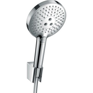 Hansgrohe Raindance Select S 120 3jet Brauseset mit Brauseschlauch und Halter, Chrom.