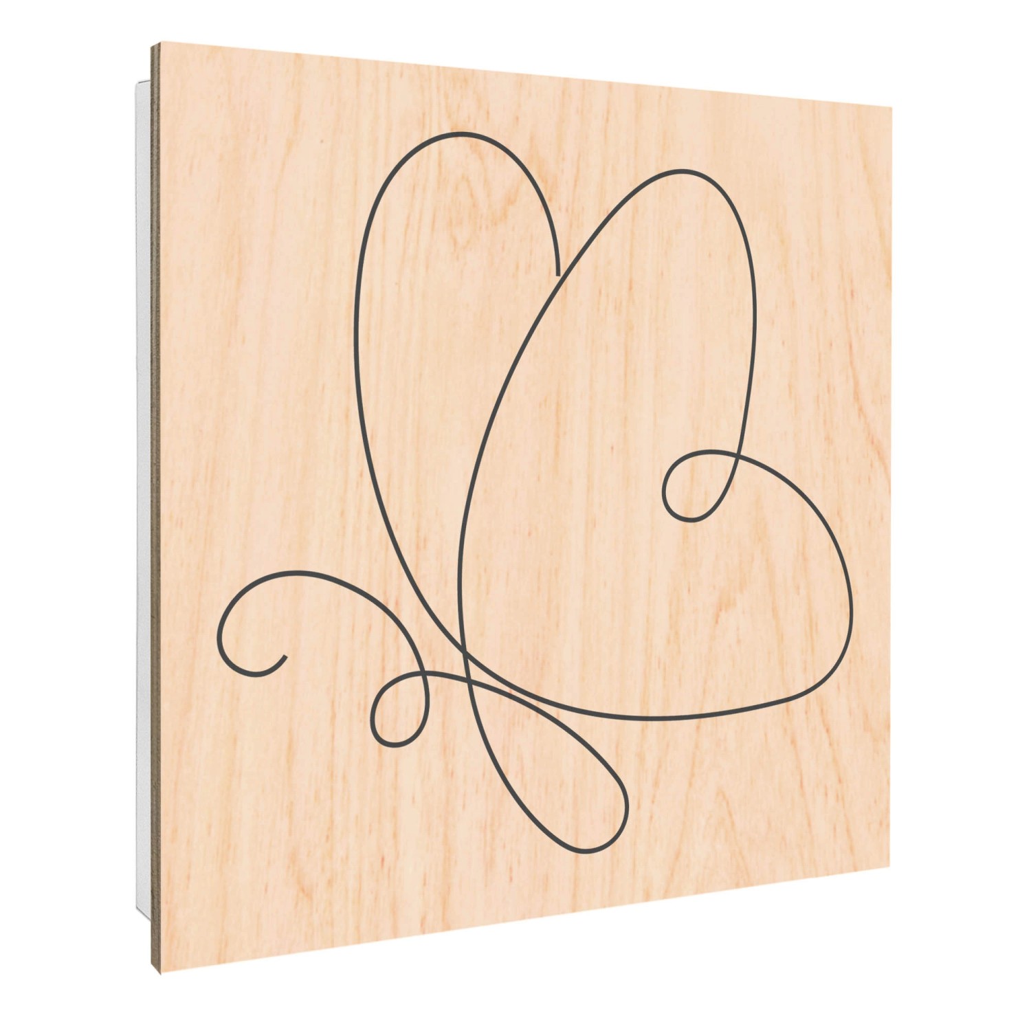 Banjado Großer Schlüsselbox Holz 30x30cm Weiß Scharnier Rechts 50 Haken Sch günstig online kaufen