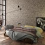 Moderne Vliestapete in Steinoptik Weißgrau von Marburg, passend für Wohn- und Schlafzimmer.