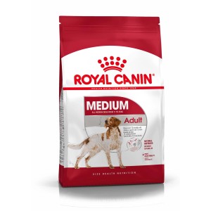 Royal Canin Medium Adult Trockenfutter für mittelgroße Hunde, 4kg Packung.