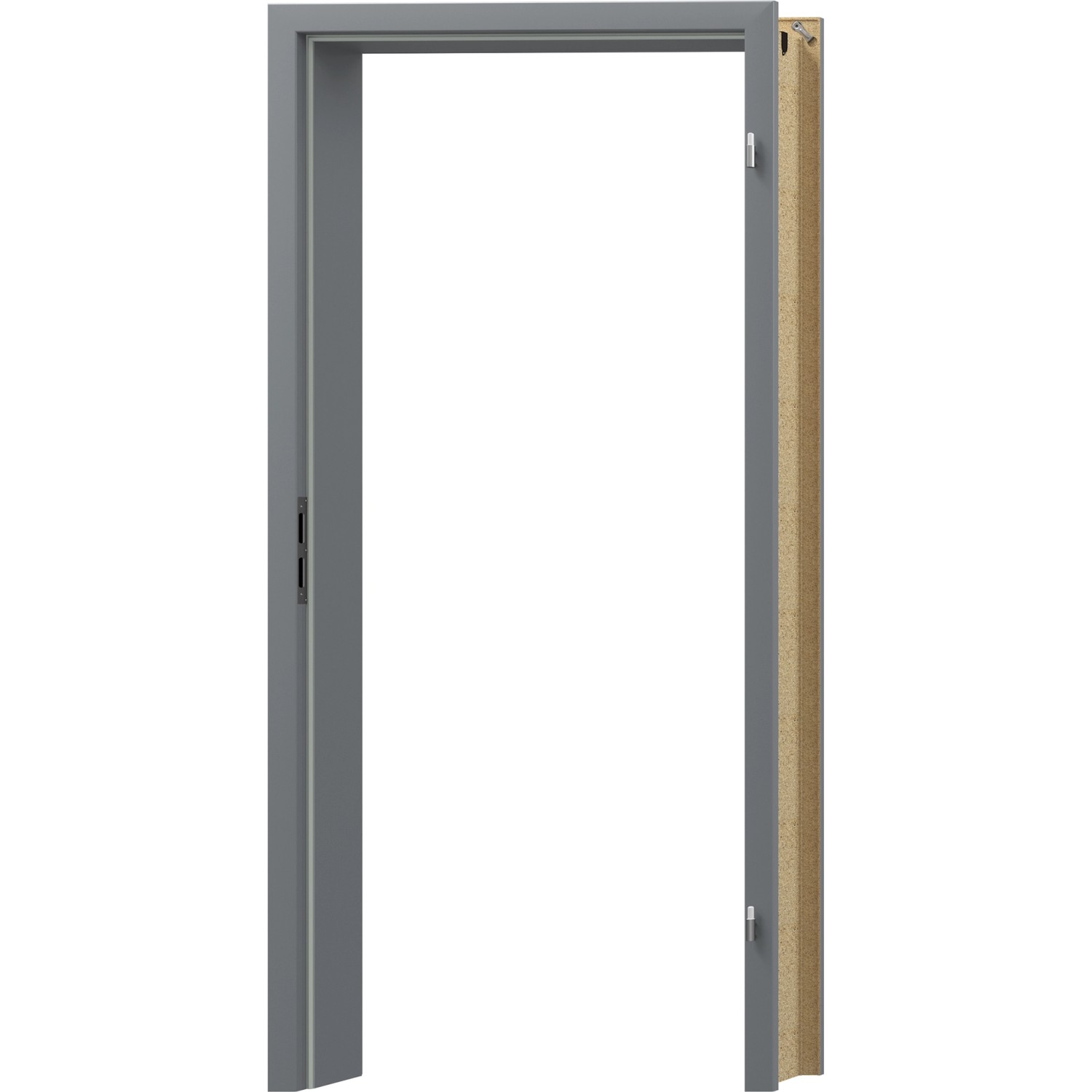 Holzumfassungszarge GLN747 Staubgrau 73,5 cm x 198,5 cm x 12,5 cm Anschlag R