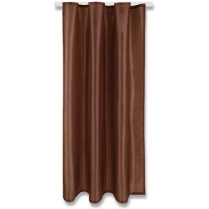 Brauner Dekoschal Alessia mit Universalband, 290x245 cm, blickdichter Fenstervorhang.