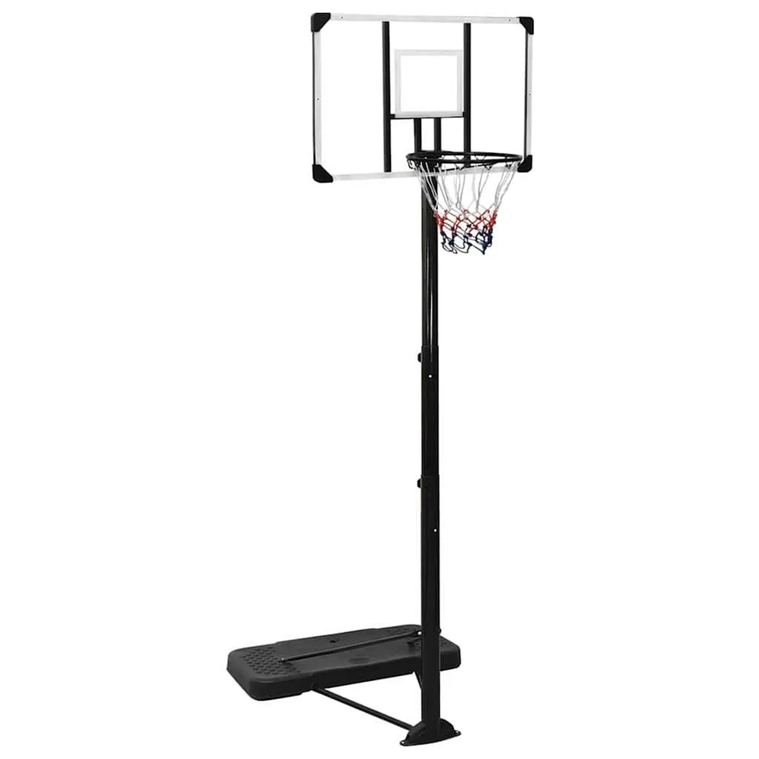 vidaXL Basketballständer Transparent 256-361 cm Polycarbonat 93650