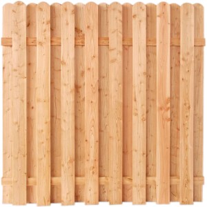 Sichtschutzzaun Lüneburg aus Douglasie, geschlossen, 180x180cm. Natürlicher Holzfarbton.