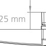 Detailaufnahme der Burg-Wächter Winsafe WS 22 Fenstersicherung, weiße Ausführung, mit Maßangabe 15-25 mm.