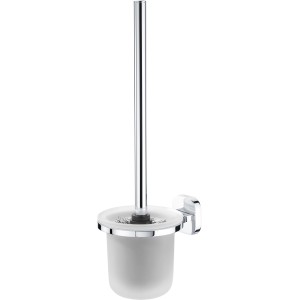 Tiger WC-Bürstengarnitur Ramos Chrom, Wandmontage, Glasbehälter mattiert.