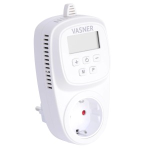 VASNER VUT35 Steckdosenthermostat für Infrarotheizung & Elektroheizung, weiße Ausführung.