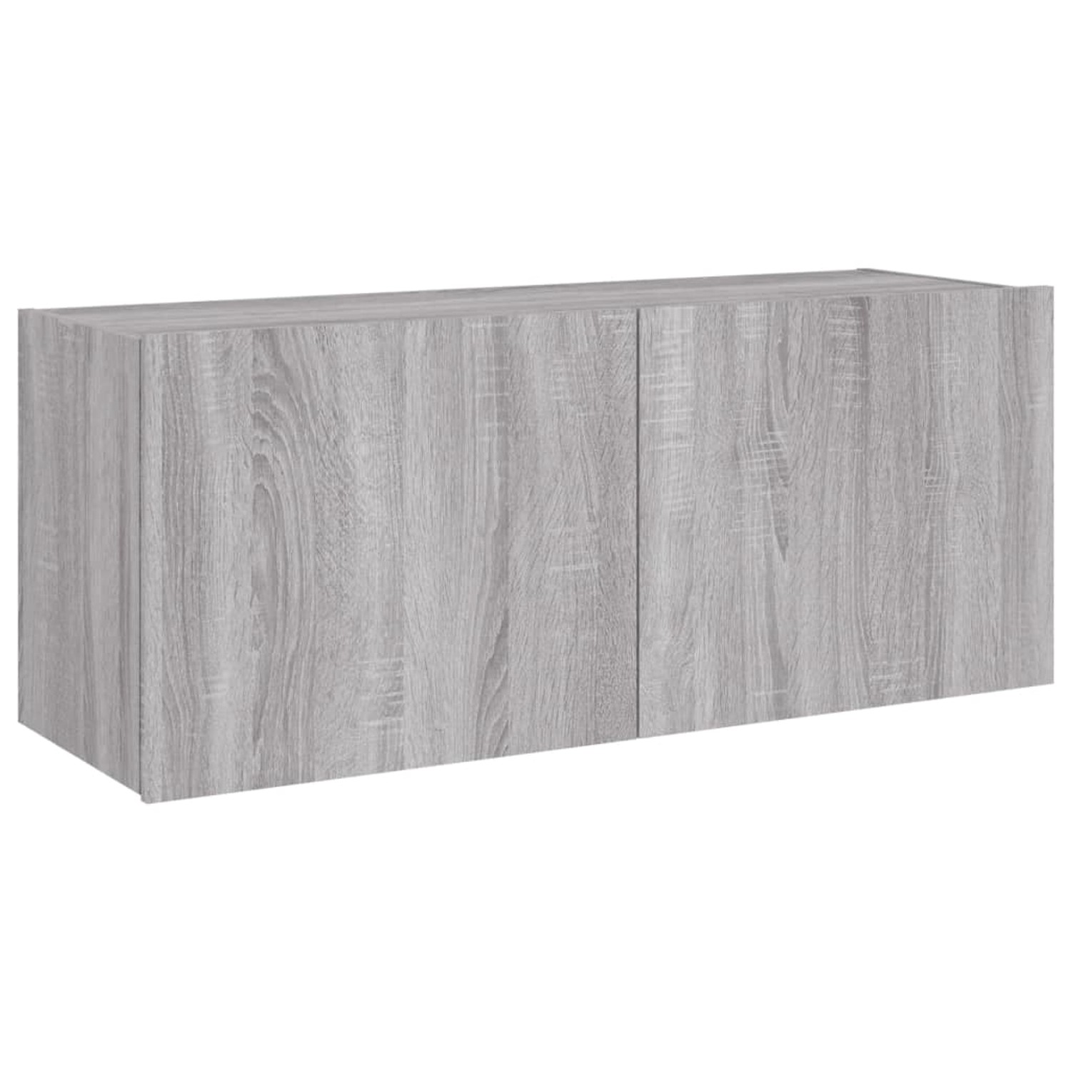 vidaXL TV-Wandschrank mit LED-Leuchten Grau Sonoma 100x35x41 cm 837328 günstig online kaufen