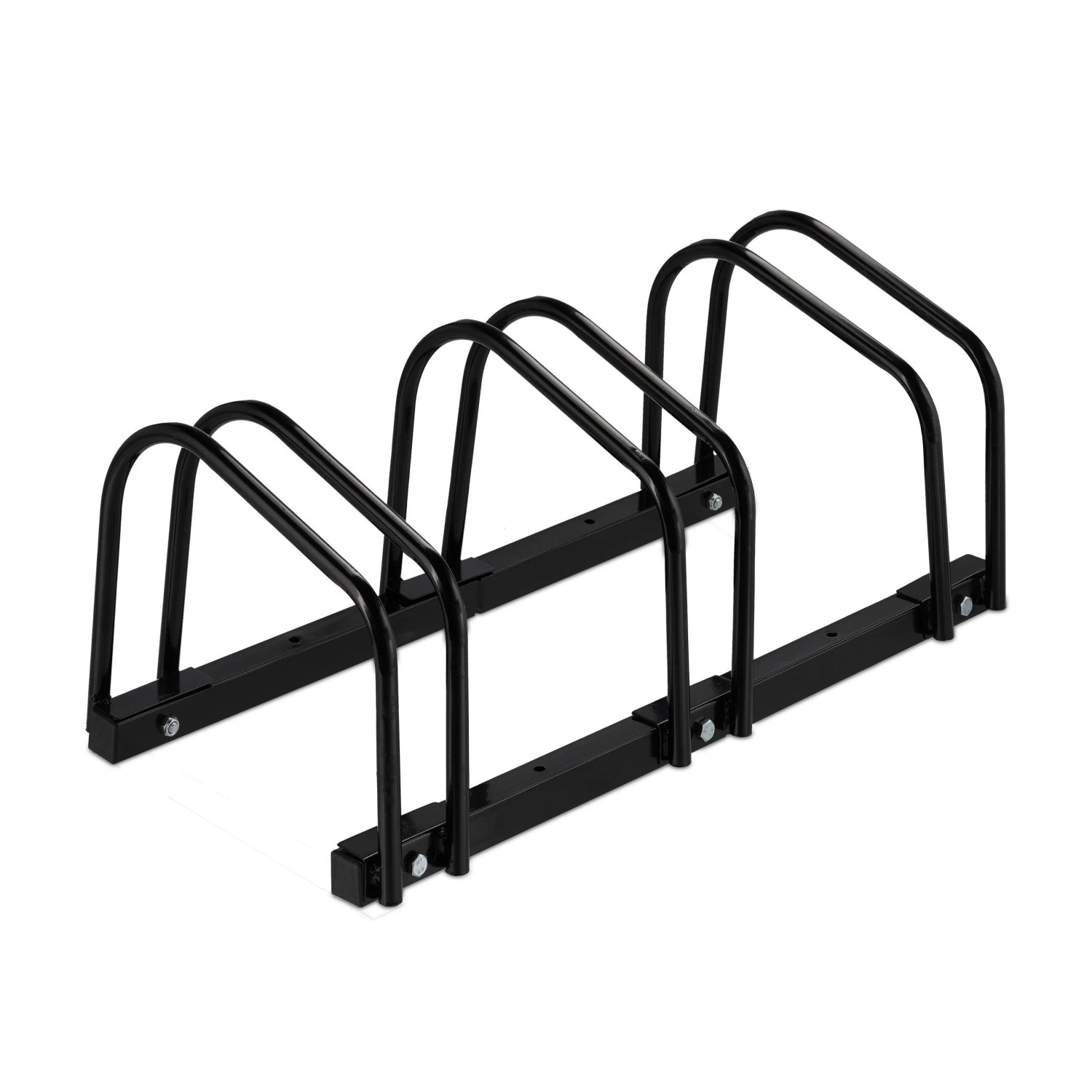 Relaxdays Fahrradständer Stahl Schwarz Für 3 Fahrräder 27 cm x 67,5 cm x 33 cm