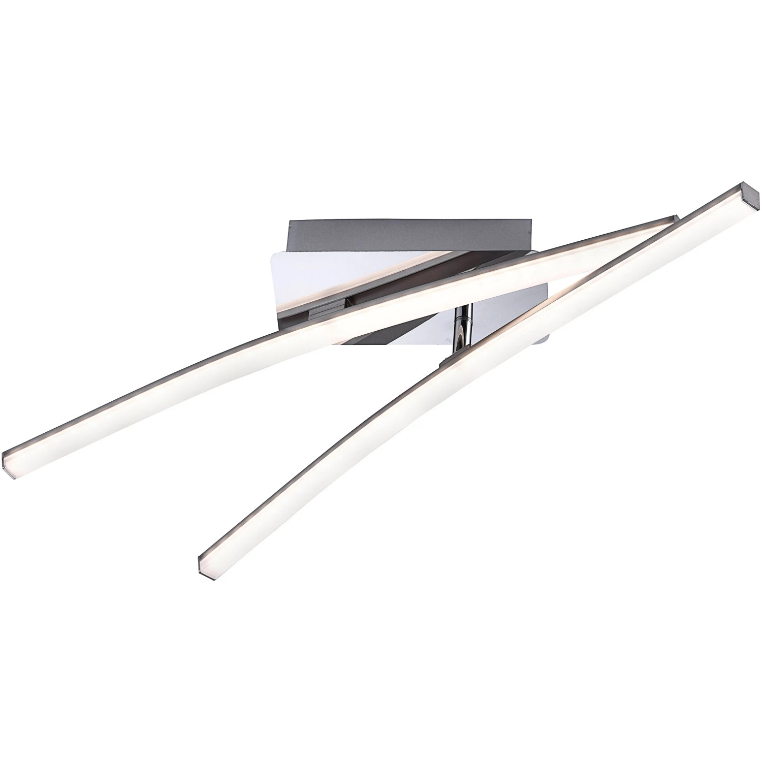 Moderne LED-Deckenleuchte Simon aus Stahl, 59x51 cm, für stilvolle Beleuchtung im Wohnbereich.