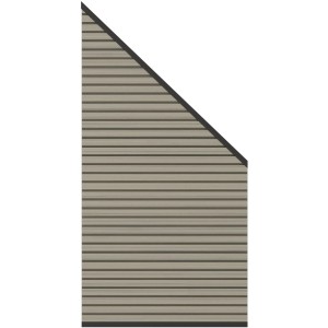 Randelement Zaunset System Neo WPC Platinum Taupe-Grau 91 x 184 /94 cm