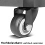 Detailaufnahme: Lenkrolle am STAHLWERK Werkzeugtrolley für einfachen Transport.