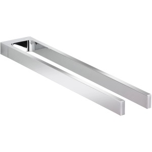 Verchromter Keuco Handtuchhalter Edition 11 mit zwei Armen, 45 cm breit.