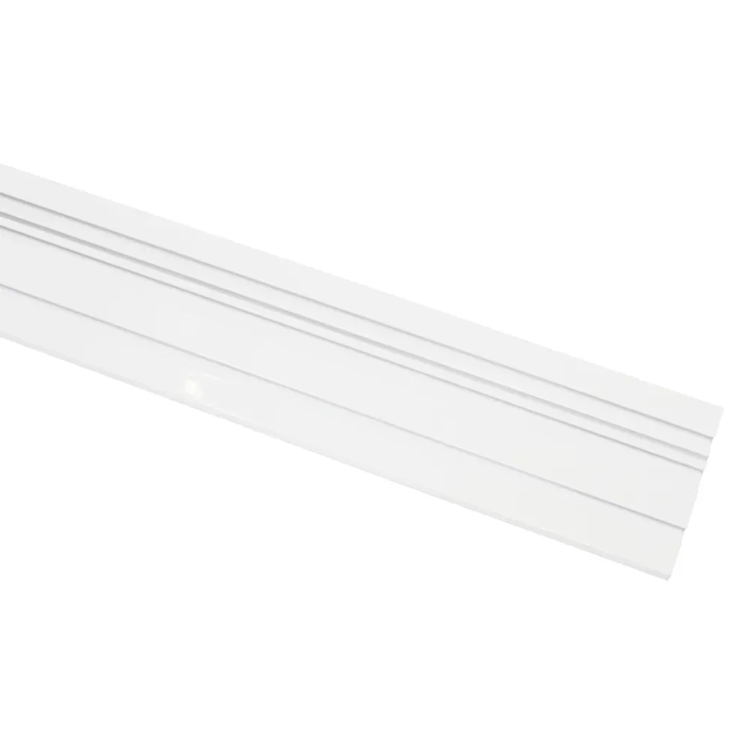 Weiße Gardinia Aluminium Vorhangschiene, 3-läufig, 150 cm lang.