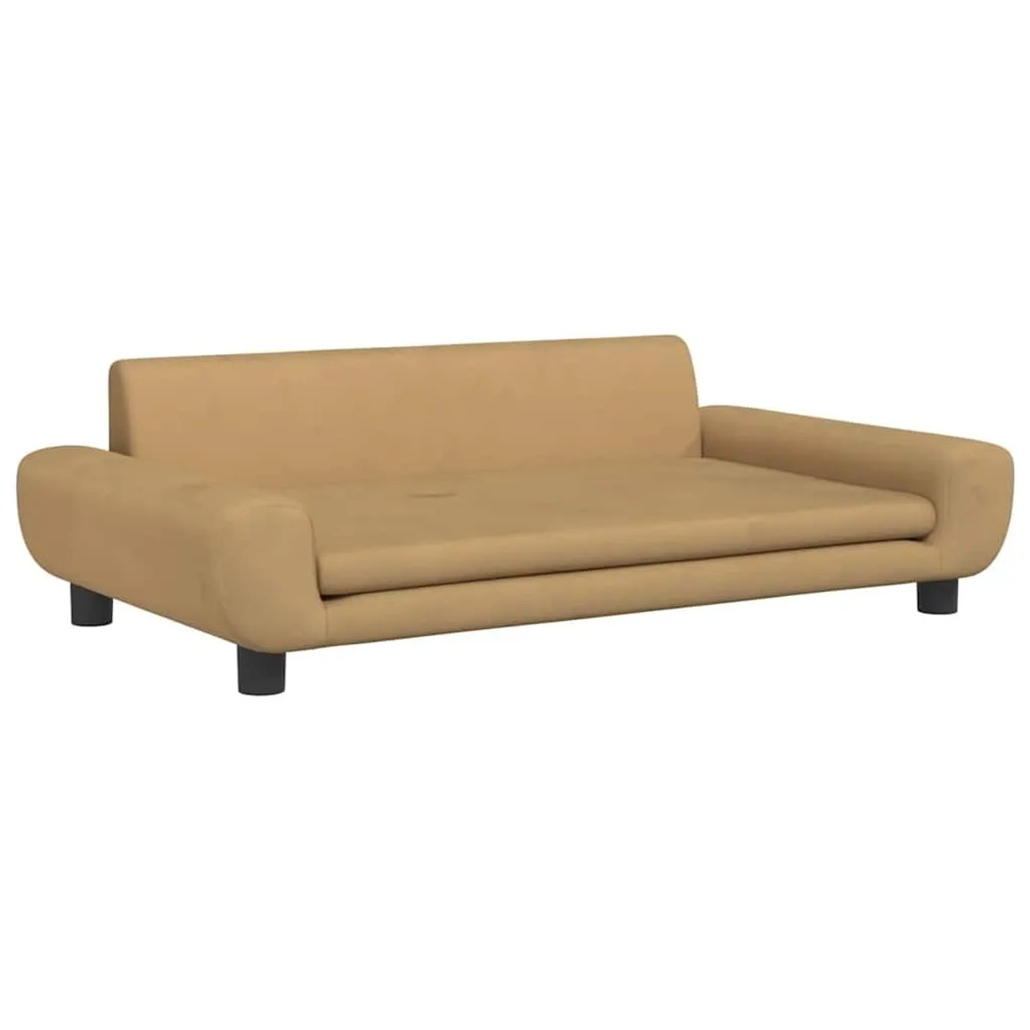 vidaXL Kindersofa Braun 100x54x33 cm Samt 3196384