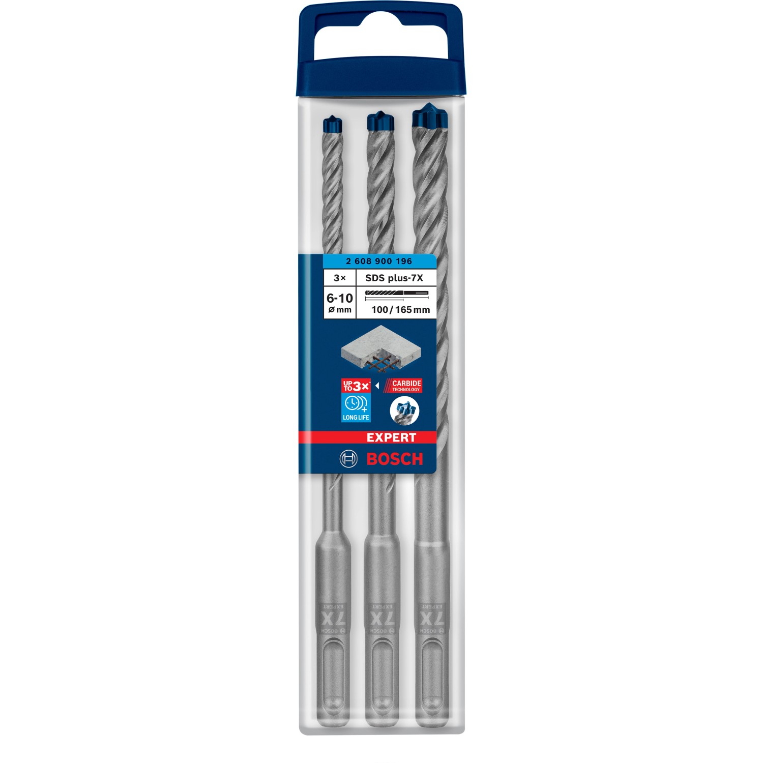 Bosch Expert SDS plus-7X Hammerbohrer-Set 3 tlg. günstig online kaufen