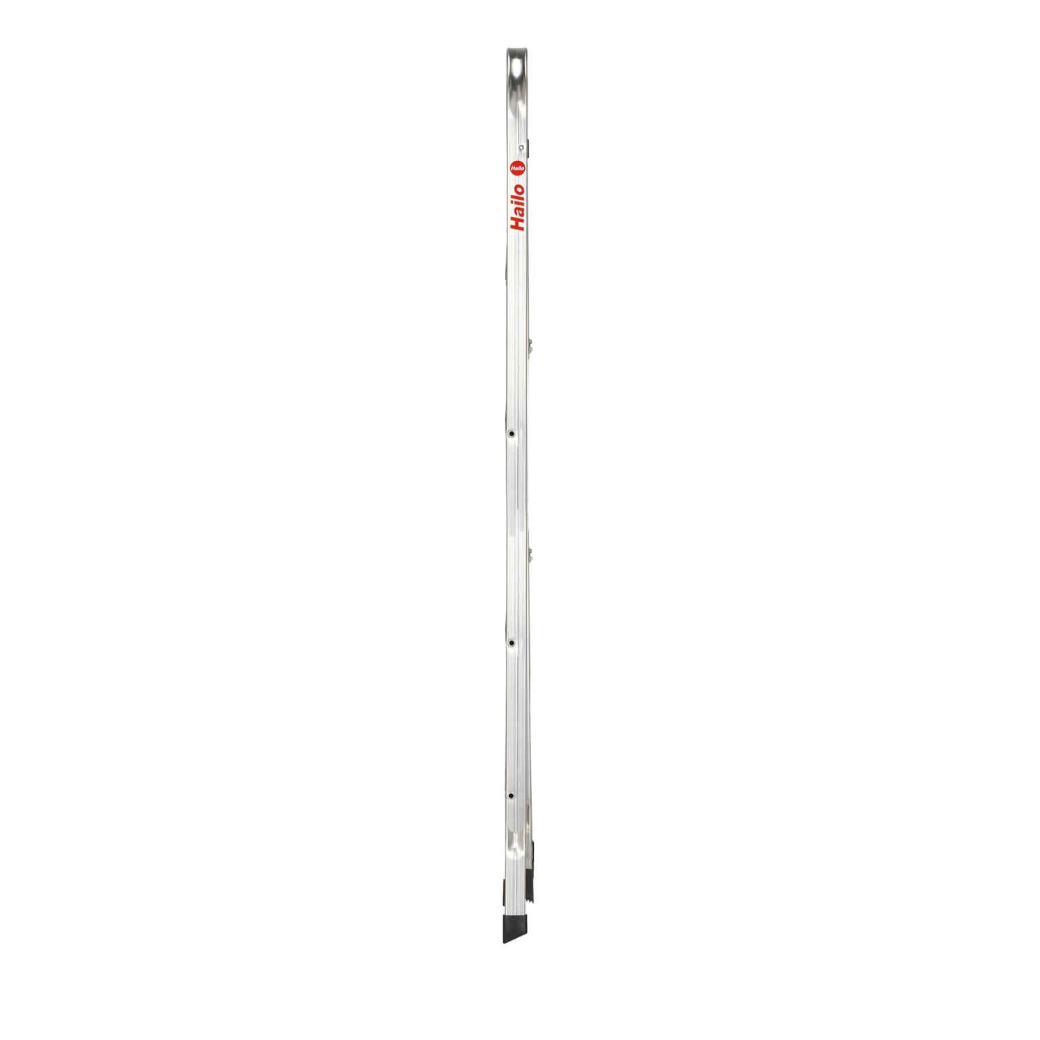 Hailo Klapptritt K70 mit 3 Stufen, zusammengeklappt. Leiter aus Aluminium mit Stahlstufen und Anti-Rutsch-Matten.