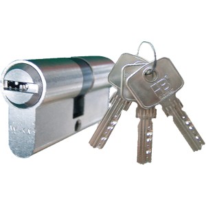 Sicherheits-Profilzylinder 35/50 mit 3 Wendeschlüsseln, Zubehör für Türen.