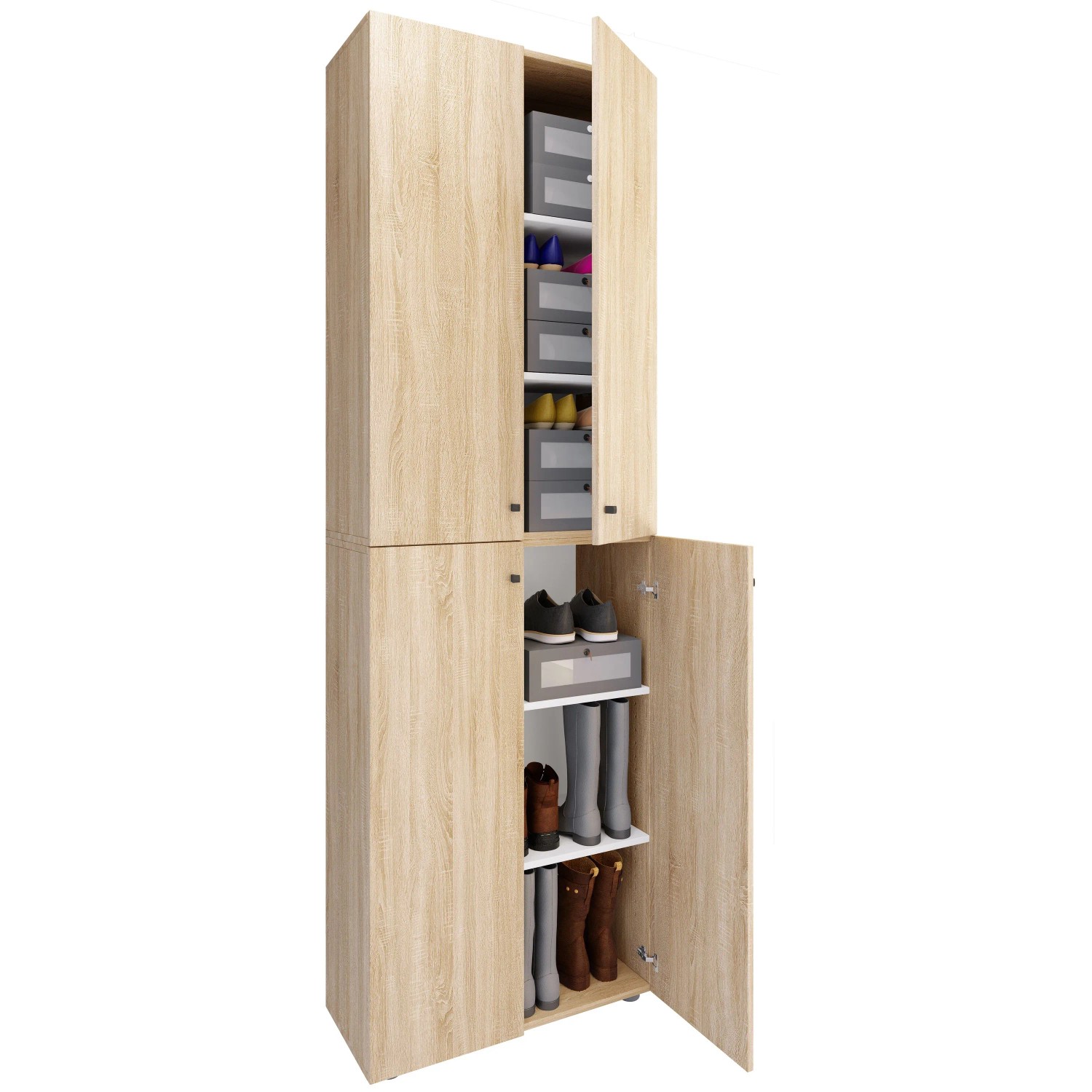 VCM Schuhschrank Lona Sonoma-Eiche