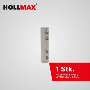 HOLLMAX Edelstahl Rollenverbinder für Staketenzaun und Drahtseile, Ø 3-6 mm, mit Madenschrauben.
