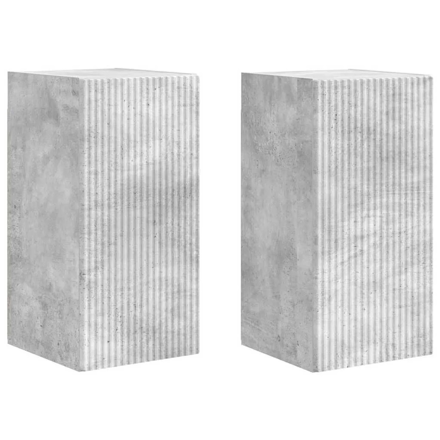 vidaXL TV-Wandschrank 2 Stk Beton 30 x 31 x 60 cm Holzwerkstoff 892276