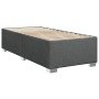 Boxspringbett in Dunkelgrau (80x200 cm) mit Lattenrost, ohne Matratze.