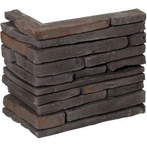 Stegu Verblender Ecke Venezia Anthrazit, Gips-Verblender für Innen, Detailansicht.