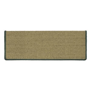Rechteckige, grüne Sisal Stufenmatte mit Selbstklebefunktion, Pure Nature Design, 23,5x65 cm.