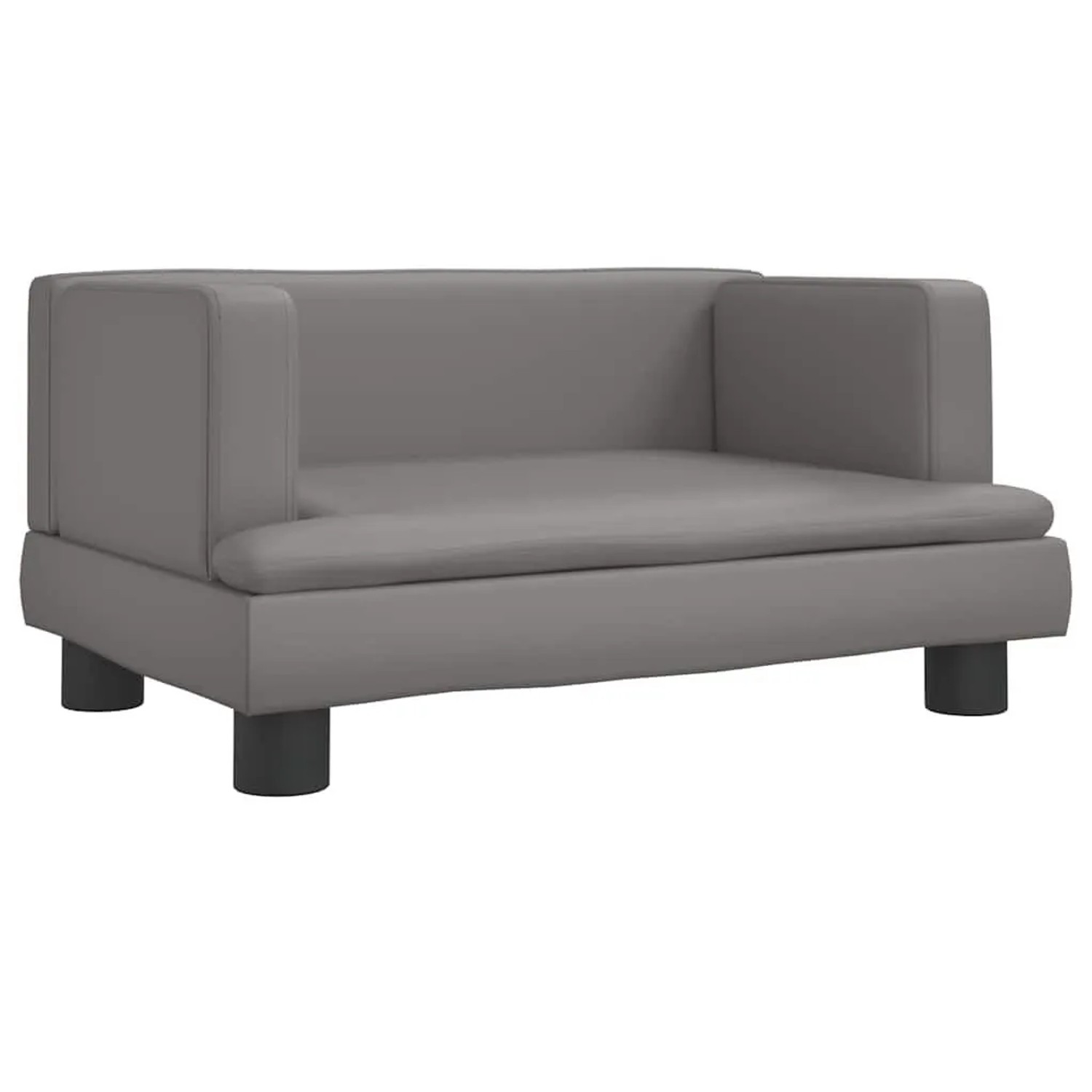 vidaXL Kindersofa Grau 60x40x30 cm Kunstleder 3196327