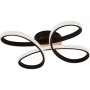 Moderne Trio LED Deckenleuchte Fly, 40 cm, schwarz matt, geschwungenes Design für Wohnräume.