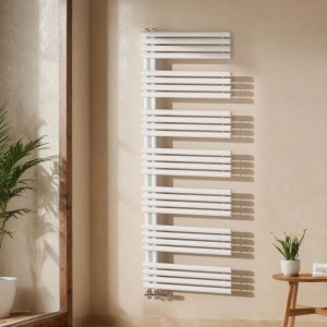 Emke Handtuchheizkörper 166 × 60 cm mit Seitenanschluss Weiß Badheizkörper 1075W