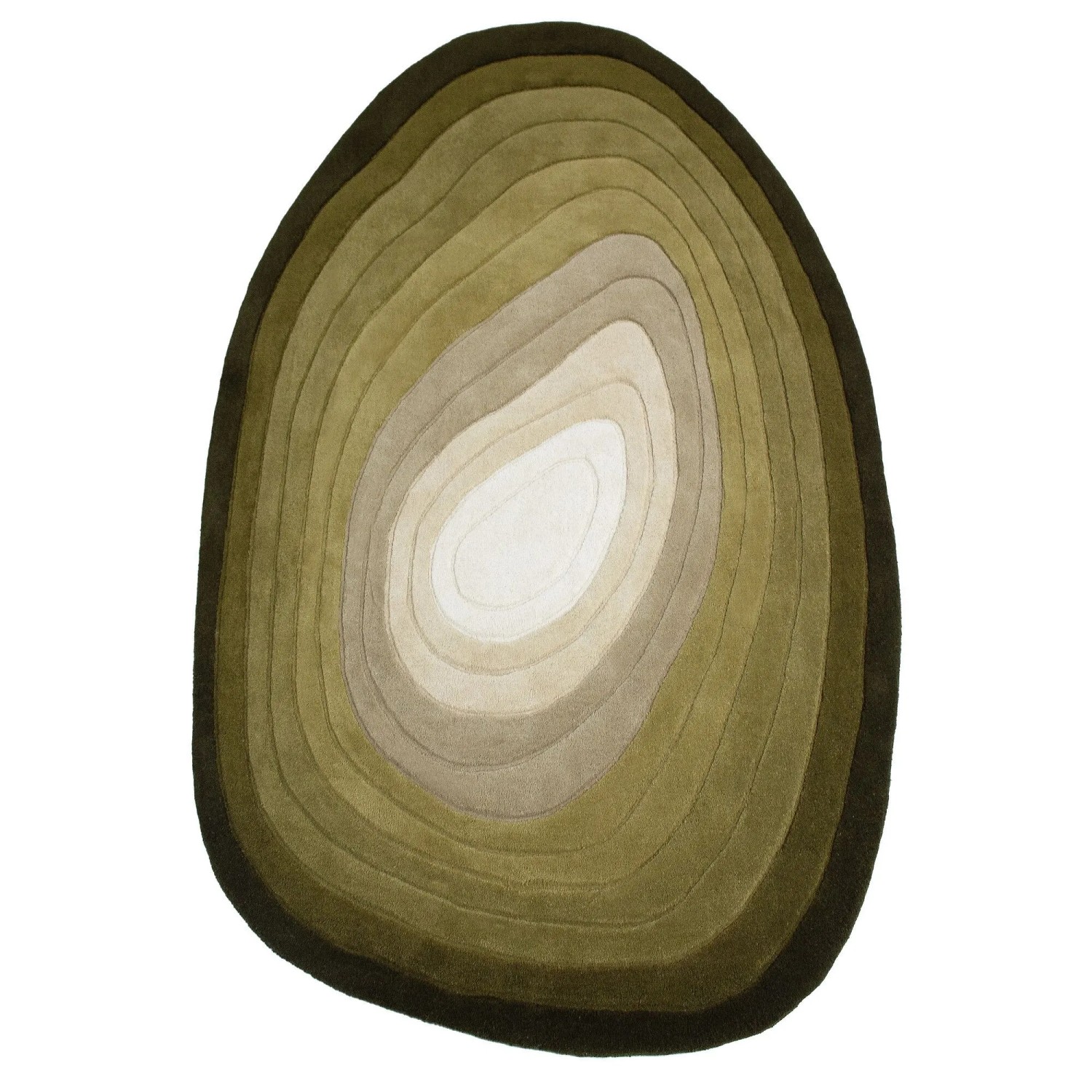 Flair Rugs Wollteppich Puddle Wool 200 cm x 290 cm Grün