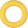 Gelber Jollypaw Ring aus Naturgummi, ein Apportierspielzeug für Hunde.