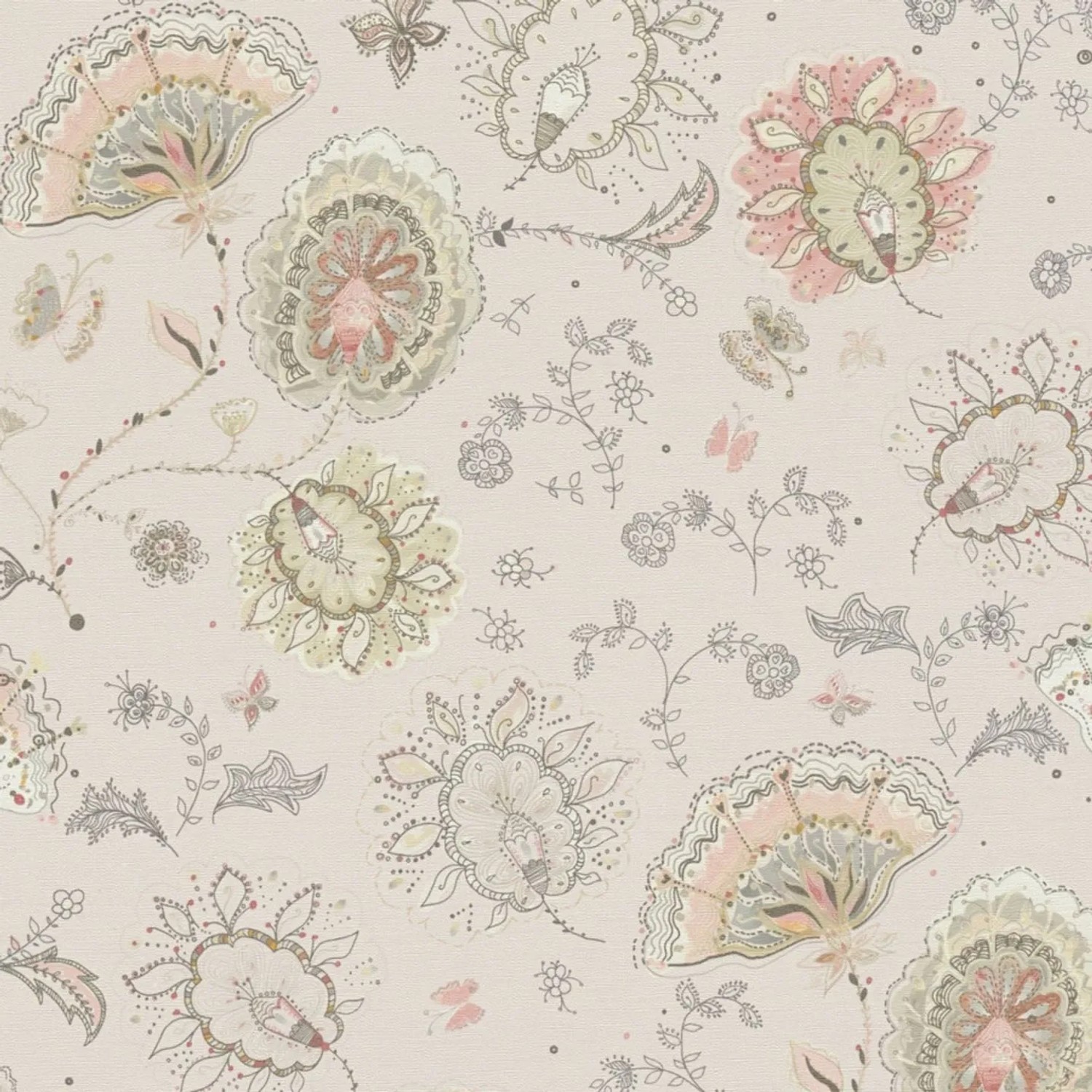 Tadessi Tapete Floral M1-No.4089 Vliestapete in Rosa