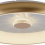 LED-Deckenleuchte Vertigo in Messing-Optik, Ø 61,5 cm, mit Kristalleffekt für Wohnraumbeleuchtung.
