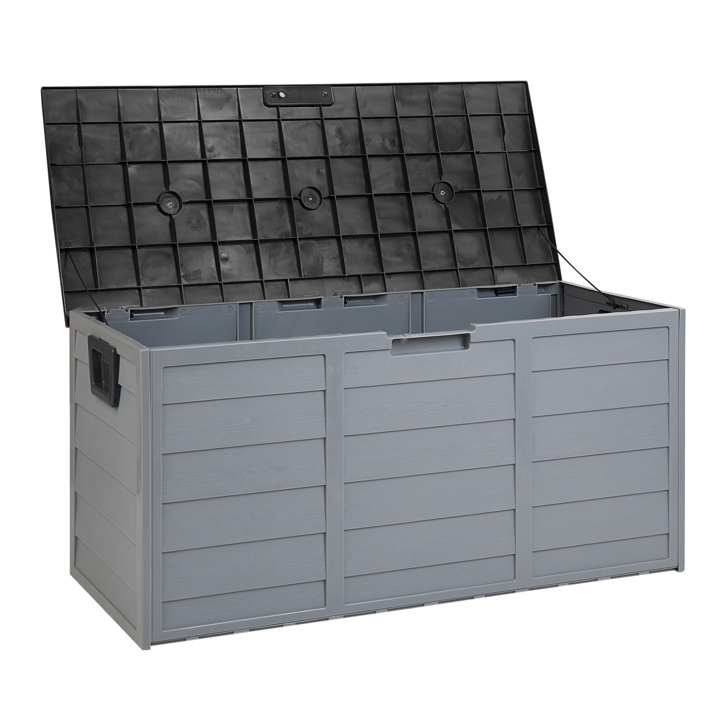 Beliani Truhe LOCARNO Grau Schwarz 50x112x53 günstig online kaufen