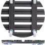 Wagner WPC Pflanzenroller GH 0565, Ø 50 cm, anthrazit, mit Rollen. Aus wetterfestem WPC und FSC®-zertifiziertem Holz.