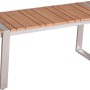 Bank der Garden Pleasure Lounge-Eckgruppe Aurea, grau-braun, mit Aluminiumgestell und Holzoptik.