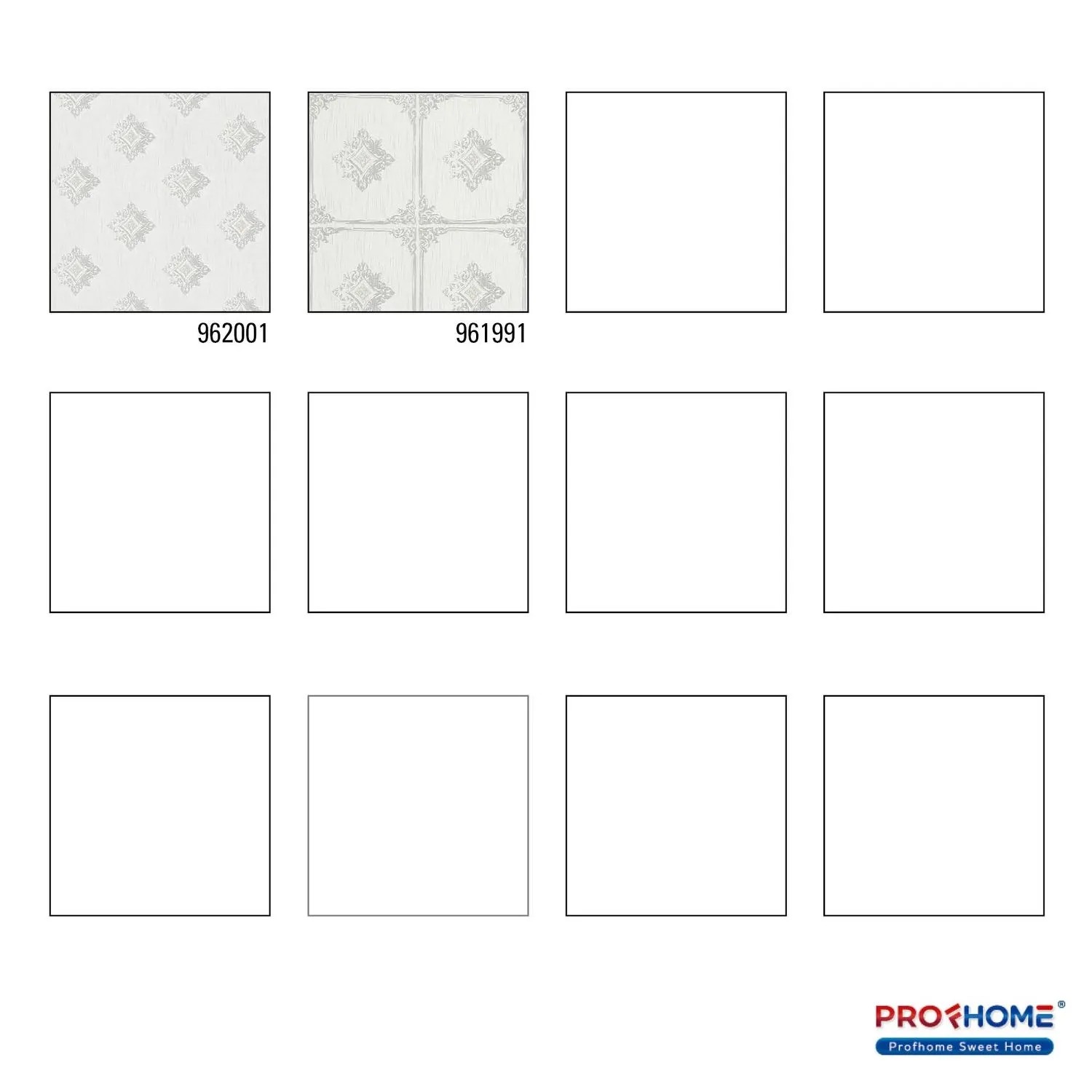 PROFHOME Barock Tapete 962001-GU mit Ornamenten in Beige und Grau, matte Textiloptik.
