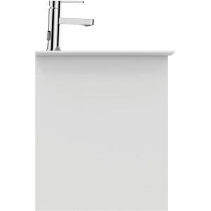 Weißer Ideal Standard Waschtischunterschrank Connect Air, 800 mm breit, mit zwei Auszügen.